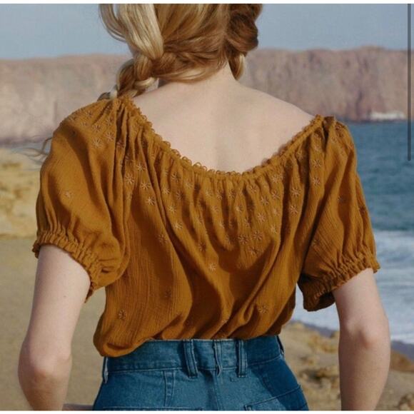 DOEN Anise Top in Golden Hour Embroidered Floral S - Picture 2 of 10